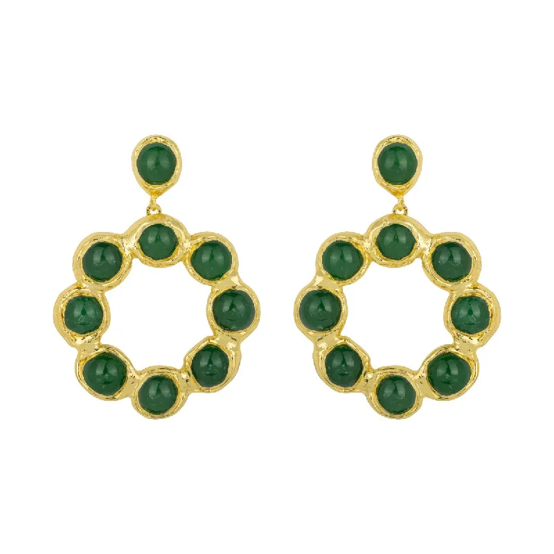 Wanda Green Malachite Earrings