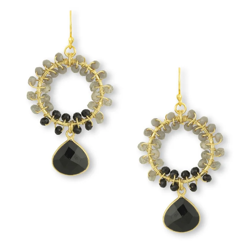 Talia Black Earrings