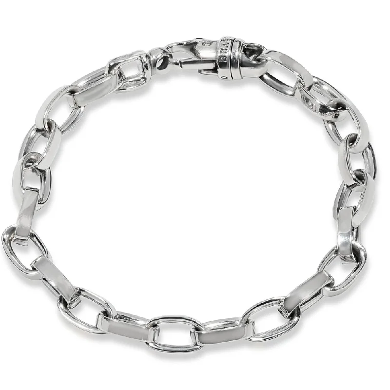 Men's Link 14k Gold (36 gram) or Platinum (67 gram) 8mm Bracelet 9"