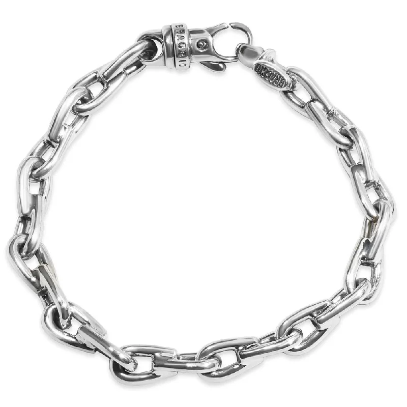 Men's Link 14k Gold (47gram) or Platinum (76gram) 8mm Bracelet 8.5"