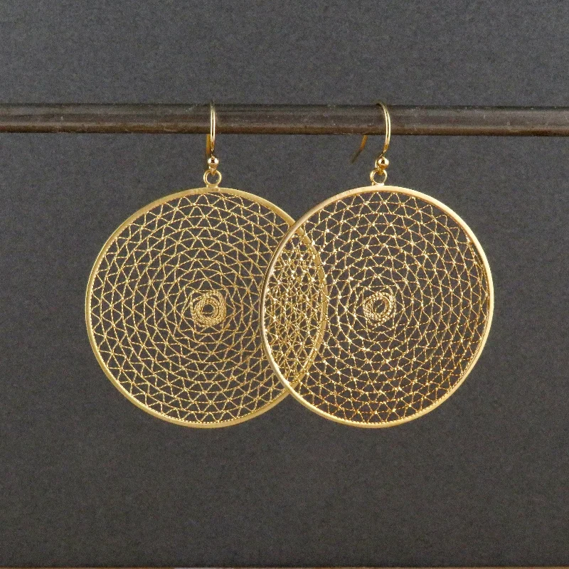 Mesh Circle Earrings