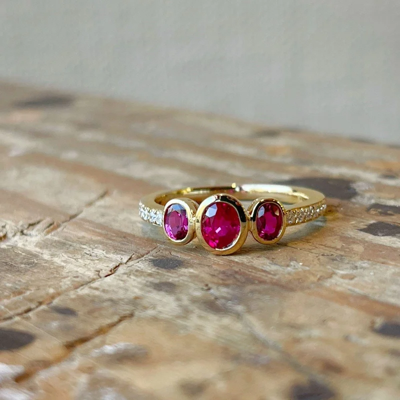 Stanton Color Triple Ruby Ring