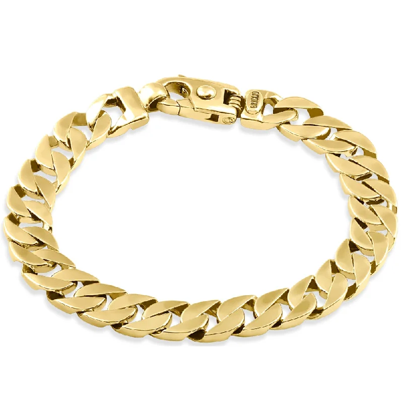 Men's Curb 14k Gold (49gram) or Platinum (79gram) 10mm Link Bracelet 8.5