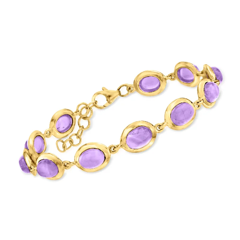 Ross-Simons Amethyst Bracelet in 18kt Gold Over Sterling