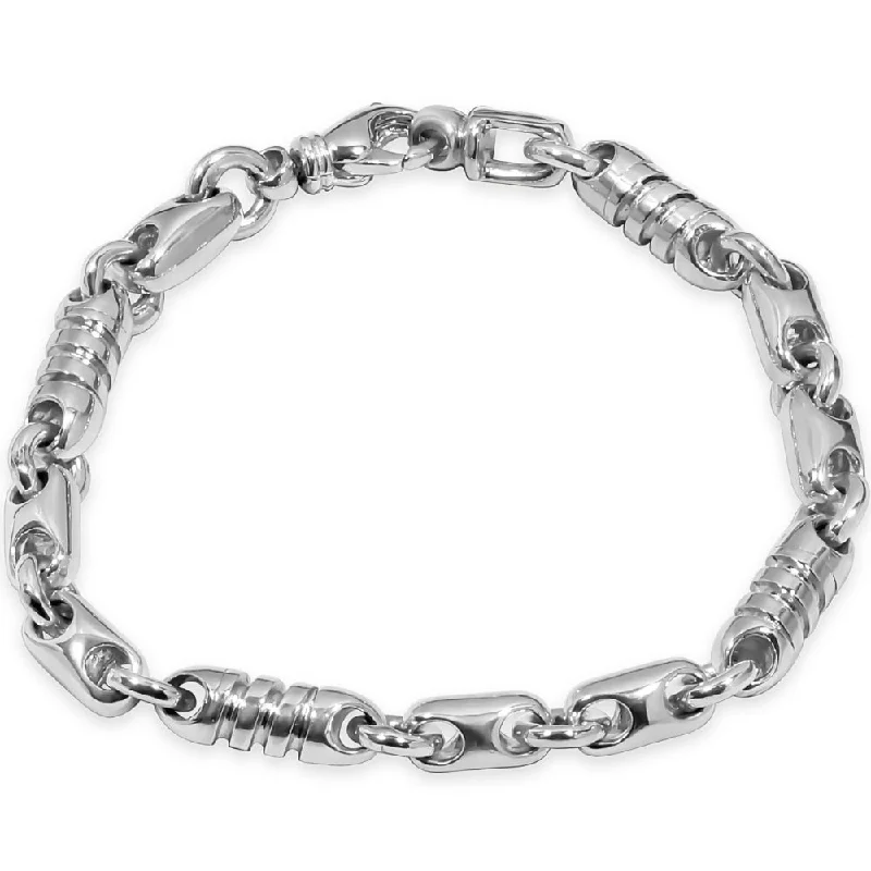 Men's Marine Link 14k Gold (50gram) or Platinum (80gram) 6-5mm Bracelet 8.5"