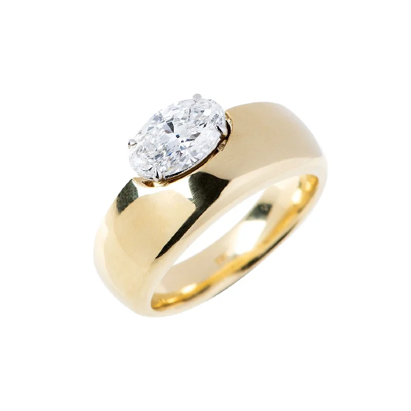 18K Gold ME 1.20ct Oval Diamond Ring