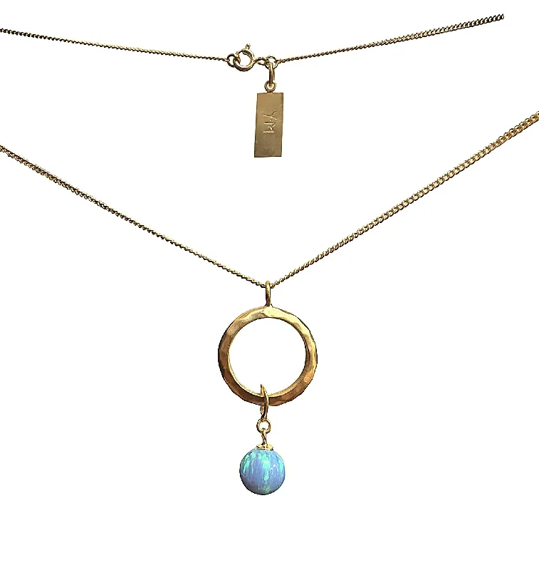 Yaron Morhaim 14ct Gold Vermeil Opal Necklace