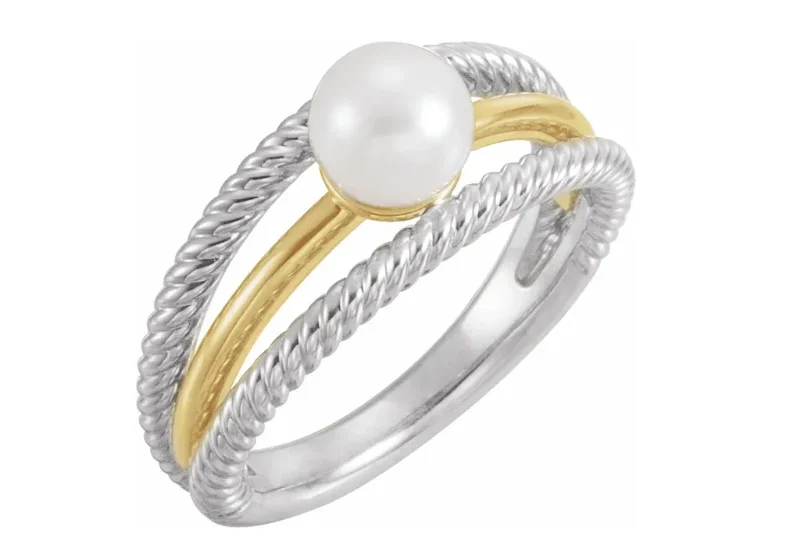 Negative Space Pearl Ring