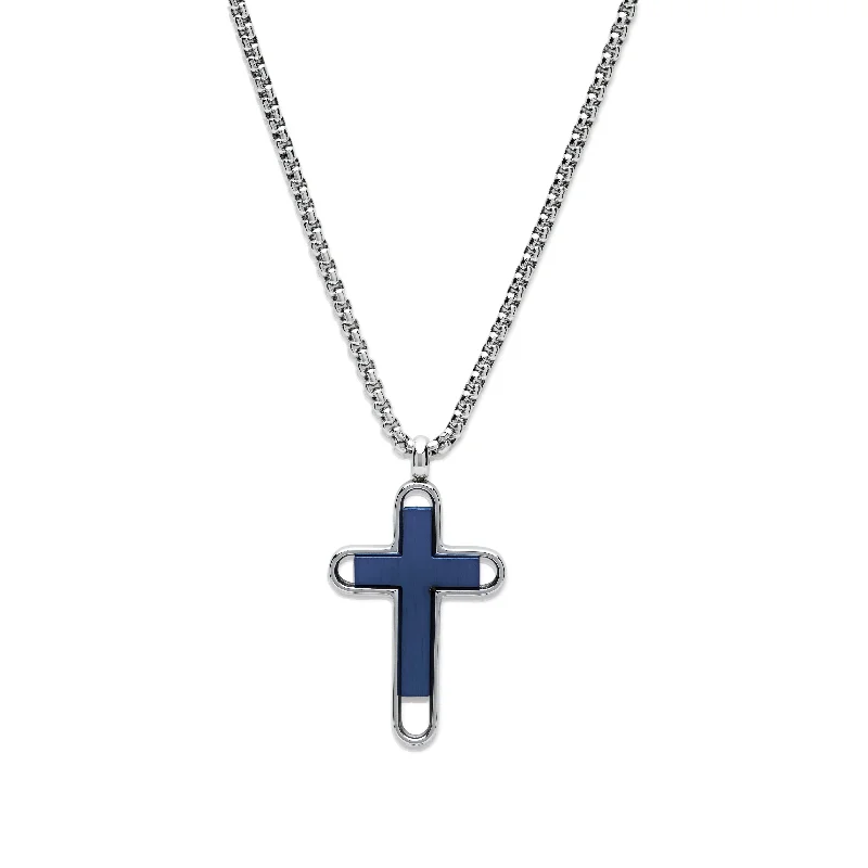 Unique & Co Blue Cross Necklace