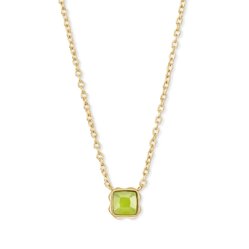 Coeur De Lion Gold August Birthstone Green Jade Necklace