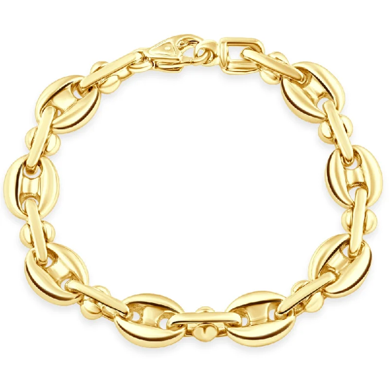 Men's Designed Mariner 14k Gold (70g) or Platinum (131g) 10mm Link Bracelet 8.5"