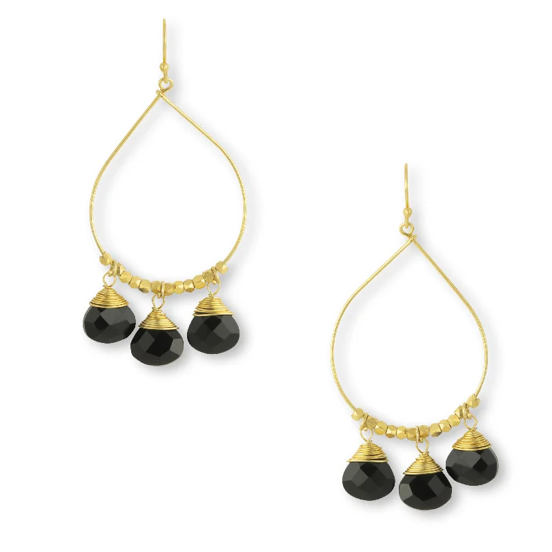 Bella Black Onyx Earrings