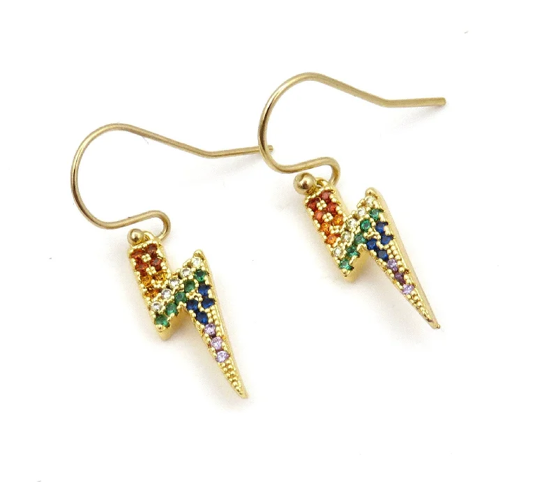 Multicolor Lightning Bolt Earrings