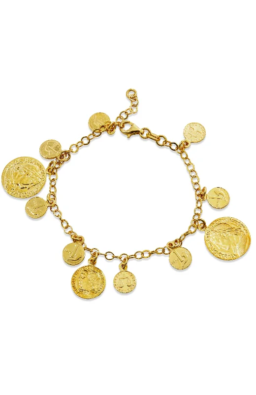 Italian Vermeil Coin Brac