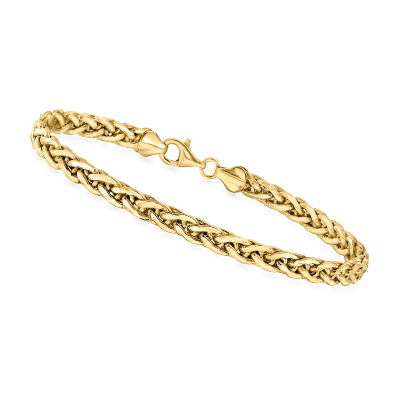 Canaria 10kt Yellow Gold Wheat-Chain Bracelet