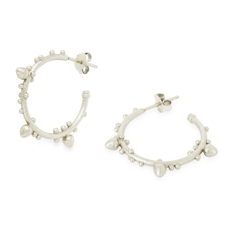 Allegra Silver Hoop Earrings