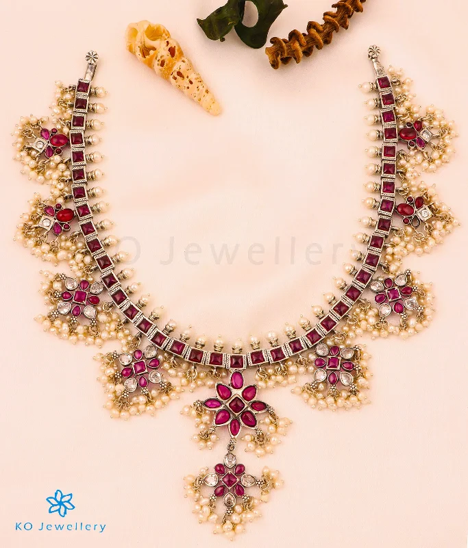 The Maanvi Silver Guttapusalu Necklace