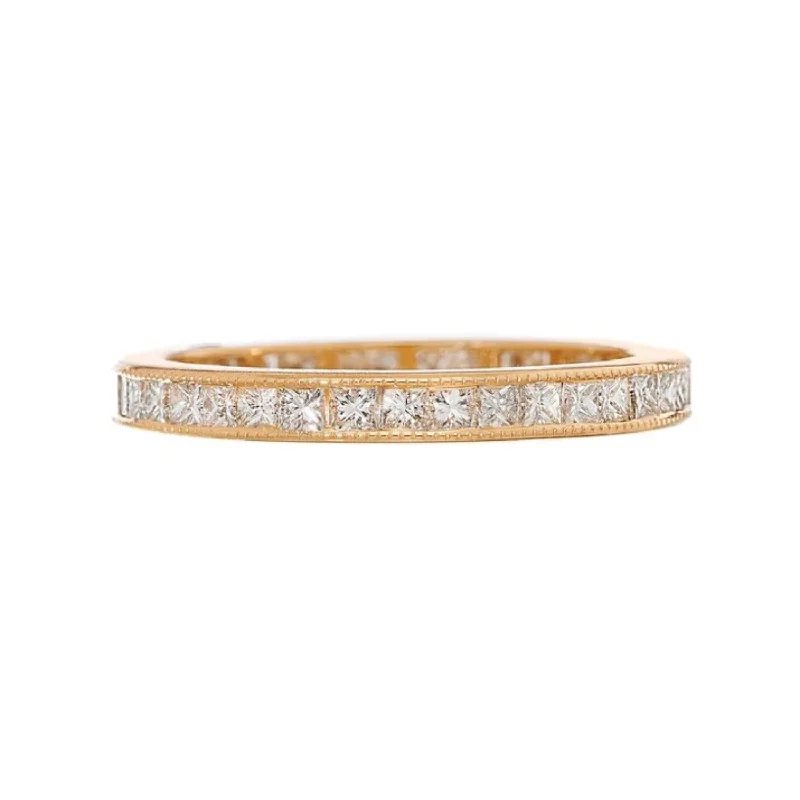 18K Gold Emma Princess Cut Eternity Ring