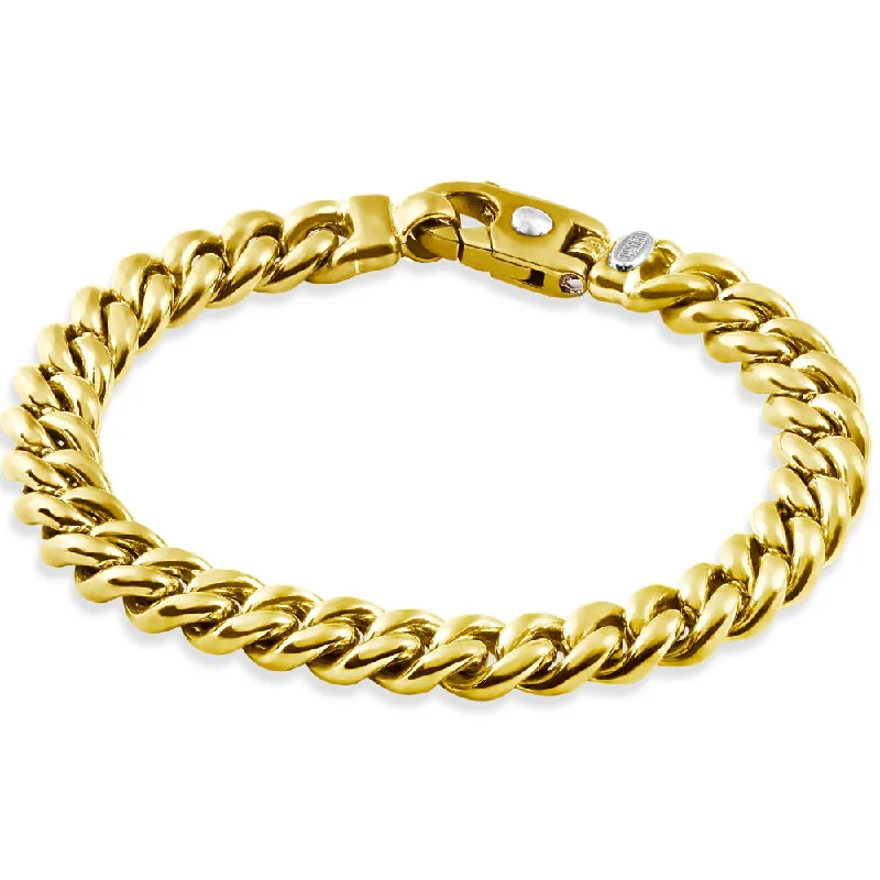 Men's Cuban 14k Gold (76gram) or Platinum (122gram) 9.5mm Link Bracelet 9"