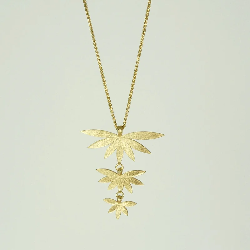 Triple Lotus Necklace