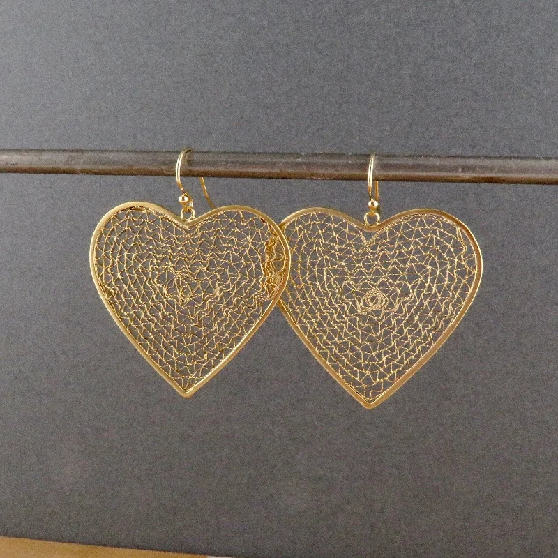 Mesh Heart Earrings