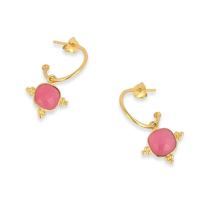 Asia Earrings Pink Jade