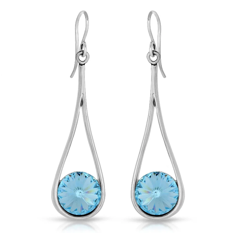 Aquamarine Droplet Earrings