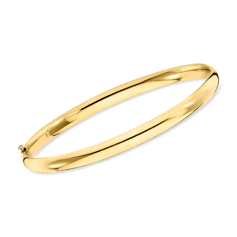 Canaria 10kt Yellow Gold Rounded Bangle Bracelet