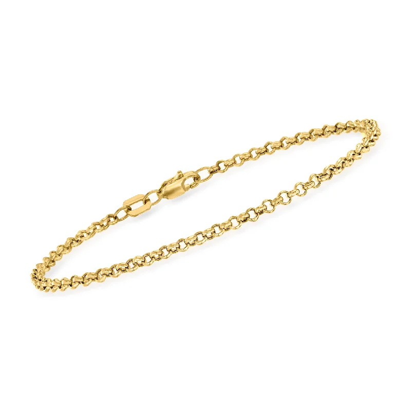 Ross-Simons 14kt Yellow Gold Rolo Chain Bracelet