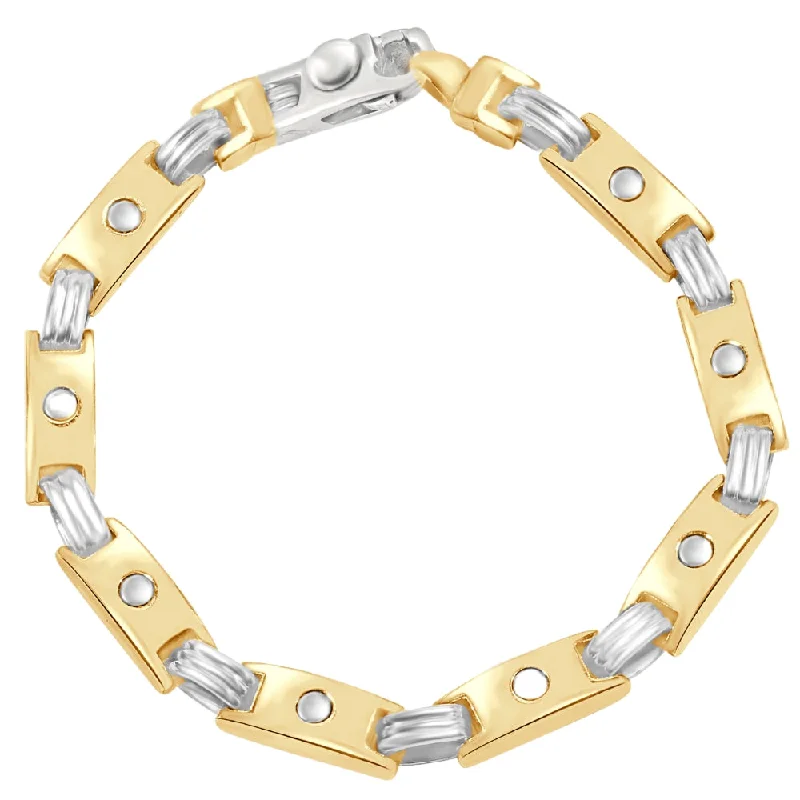 Men's Link 14k Gold (48gram) or Platinum (78gram) 7mm Bracelet 8"