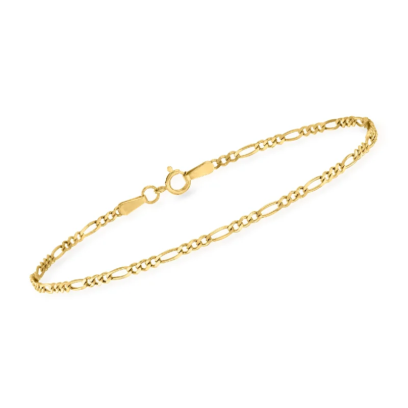 Ross-Simons 1.9mm 14kt Yellow Gold Figaro-Link Bracelet