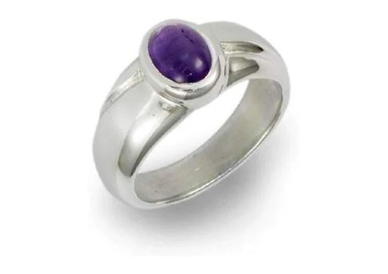 Silver Ring with wave design & Iolite