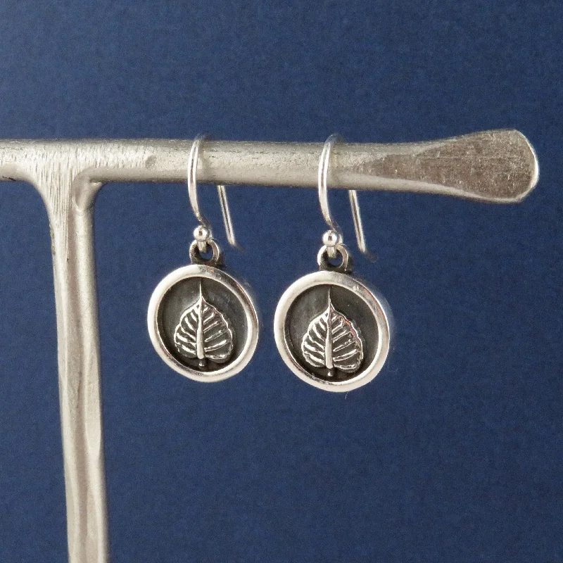 Round Leaf Earrings