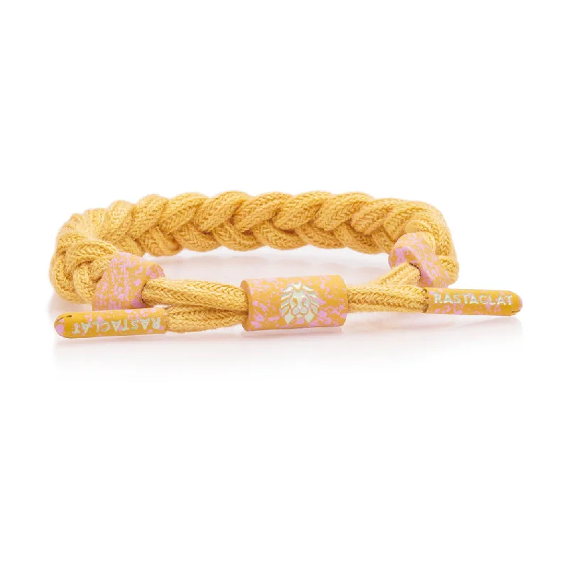 Rastaclat Original Hand Braided Yellow Solace Adjustable Bracelet