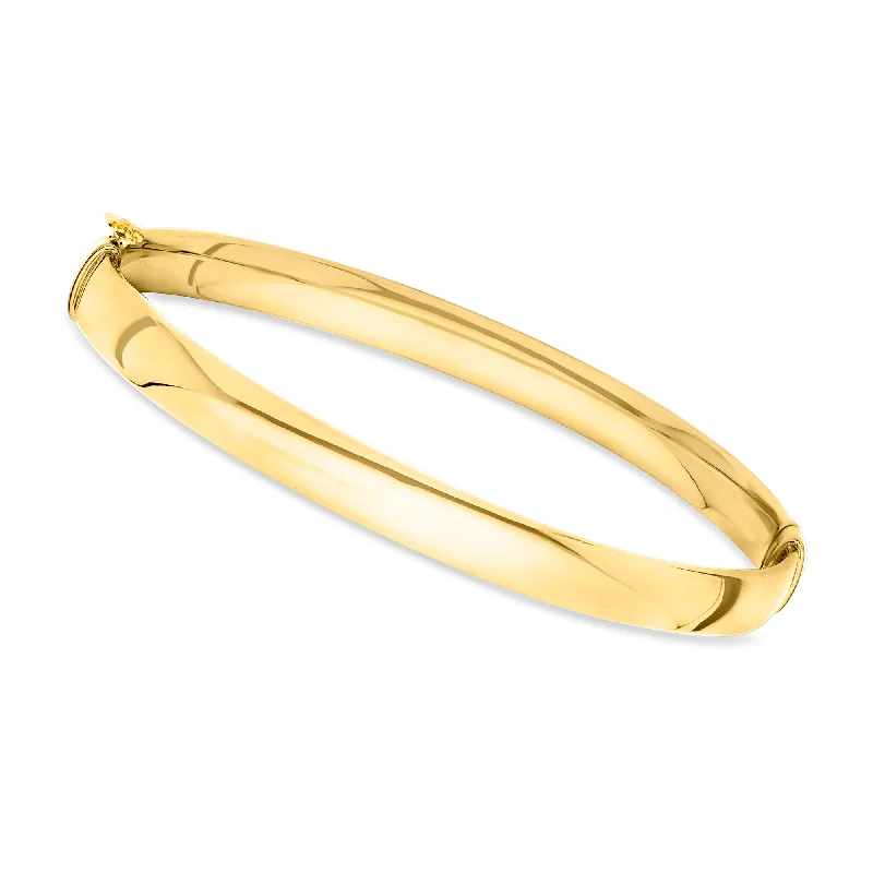 Canaria Italian 10kt Yellow Gold Oval Bangle Bracelet