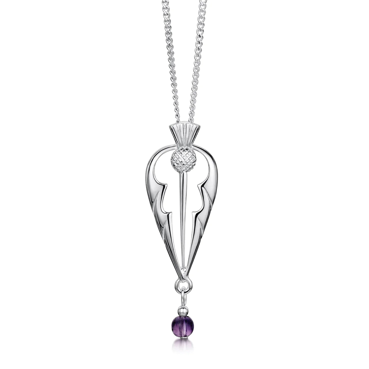 Thistle with Amethyst Necklace