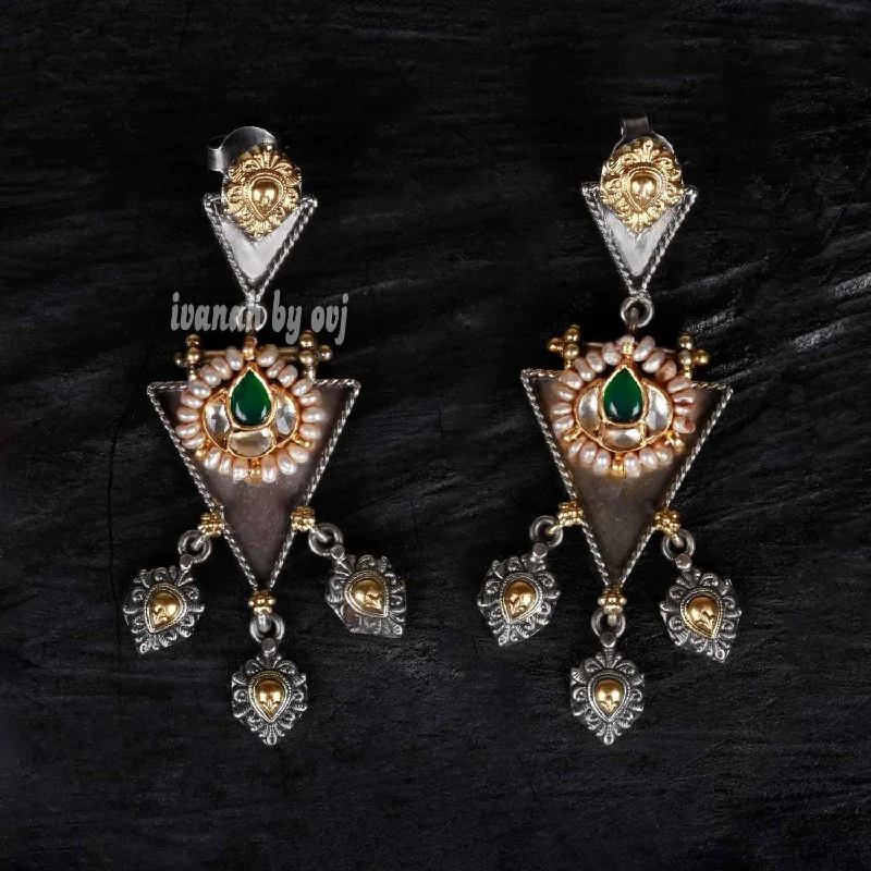 Designer Dual Tone Earrings