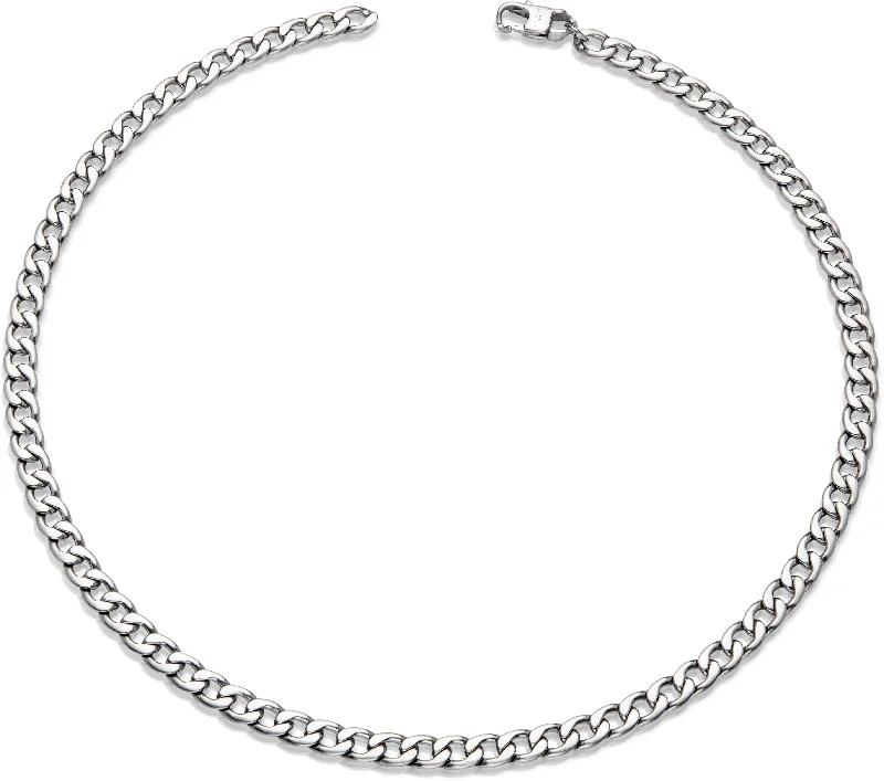 Unique & Co Matte Stainless Steel Chain Necklace