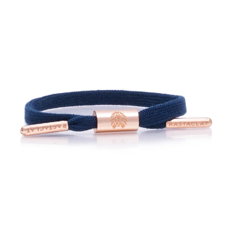 Rastaclat Original Hand Assembled Navy Janet Women's Adjustable Single Lace Bracelet