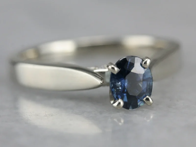 Modern Sapphire Engagement Ring