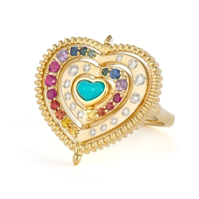 Large Heart Spinning Ring