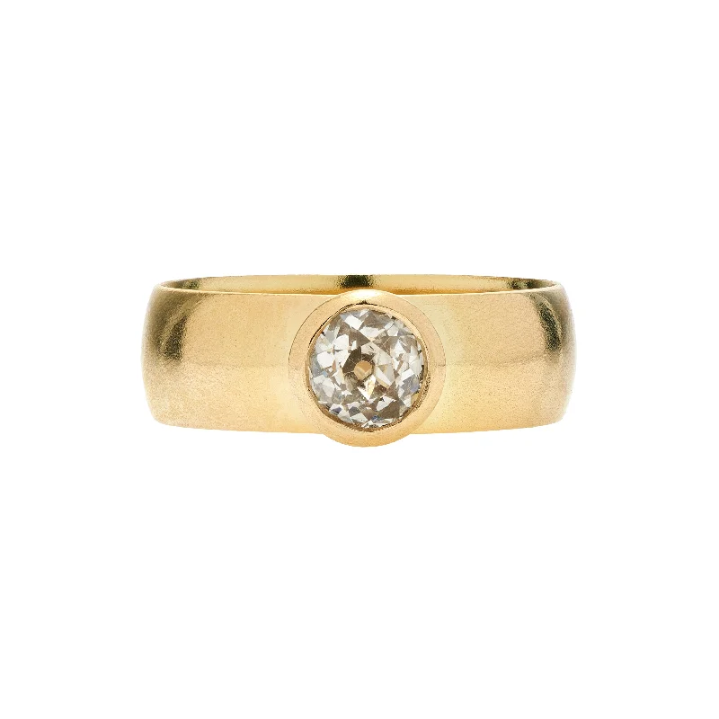 Tura Sugden x Métier 18/22k Antique Diamond Wide Band Ring - .57ct