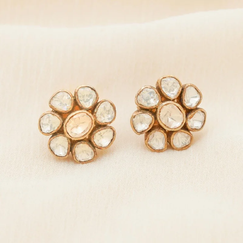 Floral Moissanite studs