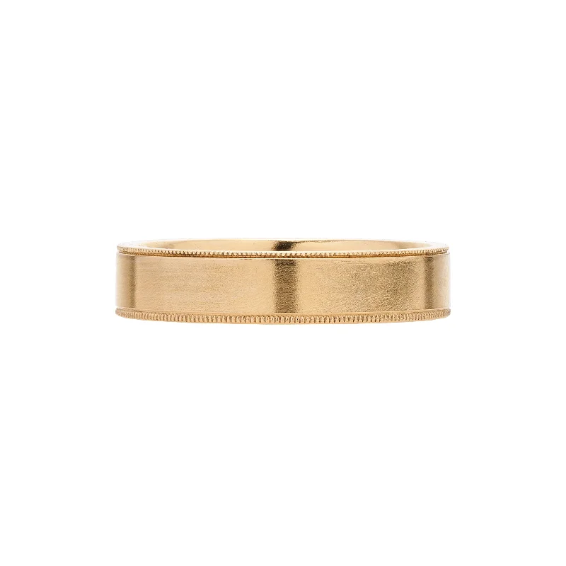 Tura Sugden 18k Yellow Gold Minimal Band w/ Milgrain