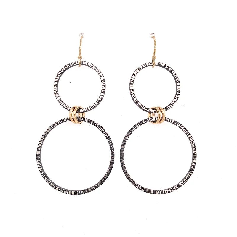 Large Lined Harmony Hoops Earrings (E1768)