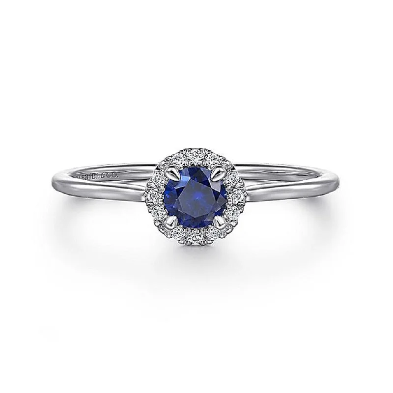 Gabriel Diamond & Sapphire Ring