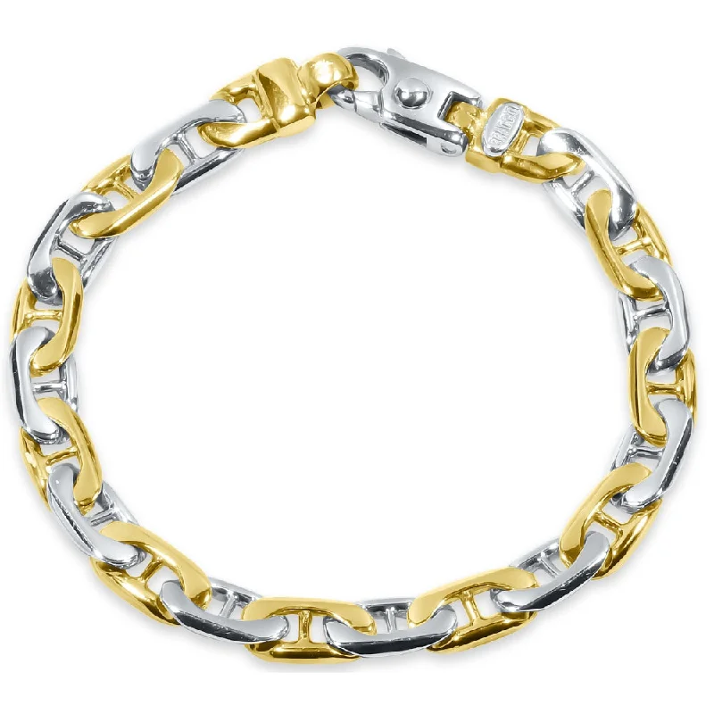 Men's Marine Link 14k Gold (32gram) or Platinum (52gram) 7.5mm Bracelet 8"