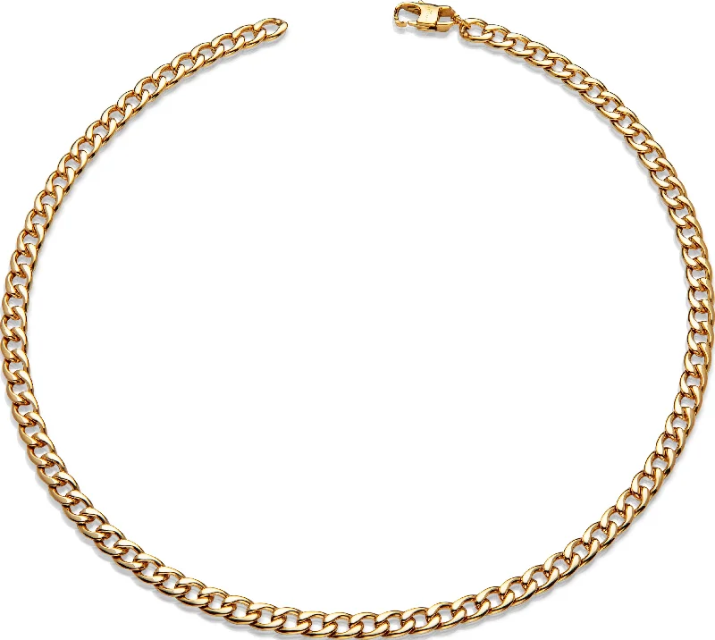 Unique & Co Yellow Gold IP Plated Chain Necklace