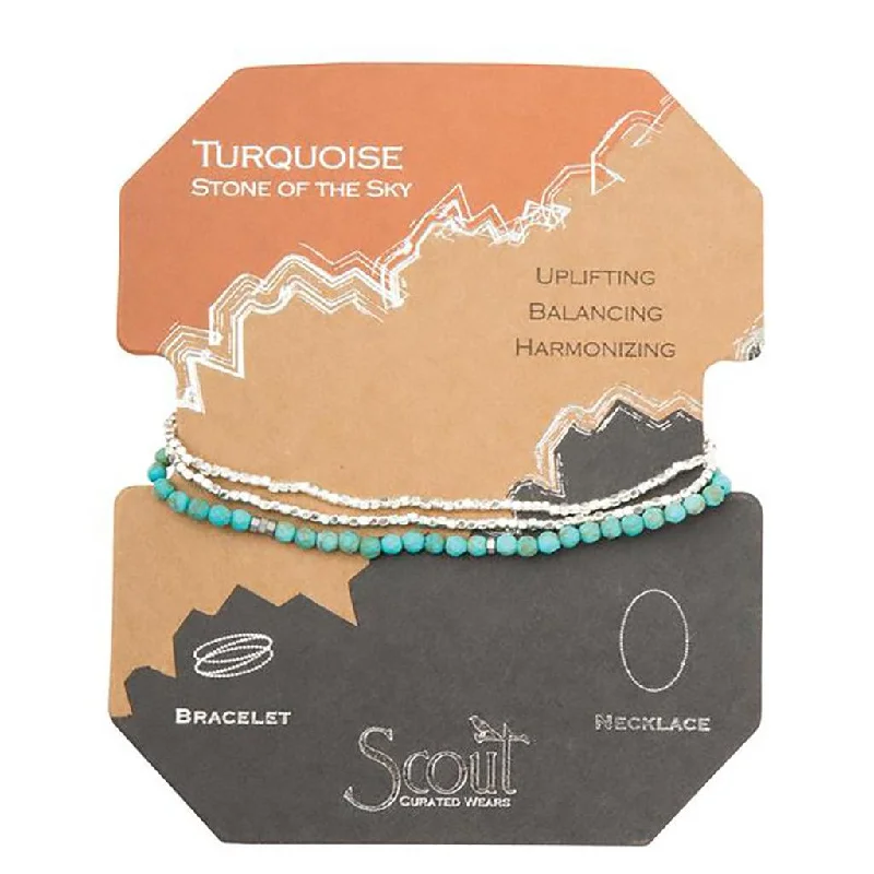 Scout Curated Wears : Delicate Stone Turquoise/Silver - Stone of the Sky