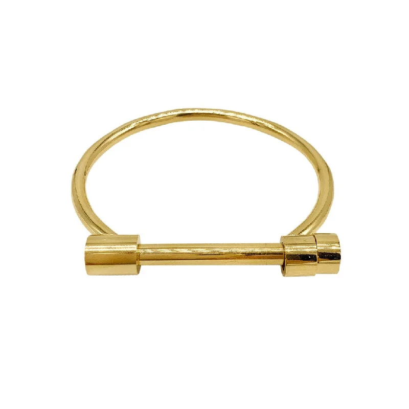 Adornia Screw Cuff gold